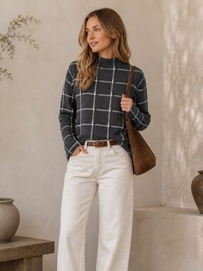 Anne Klein Monochrome Knit Sweater
